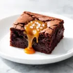 gooey salted caramel brownies - featured image