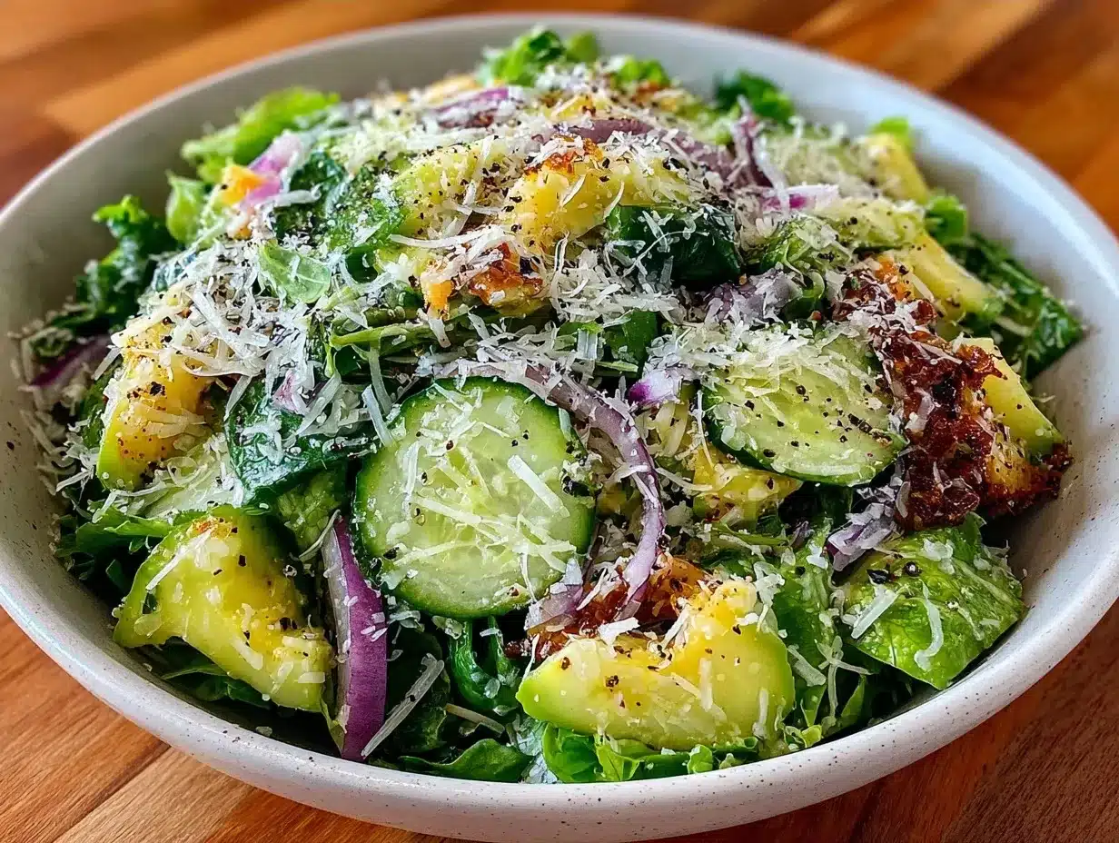 Green Salad with Shaved Parmesan: Best Weekend Dinner Party Side 4 green salad with shaved parmesan preparation steps