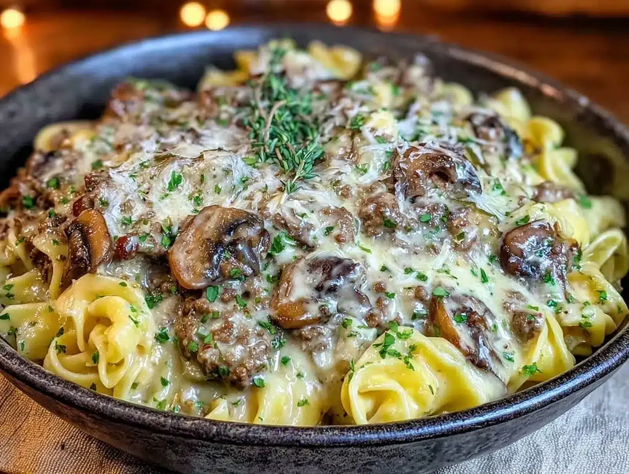 Ground Beef Stroganoff: Easy Dinner Party Recipe 4 ground beef stroganoff preparation steps
