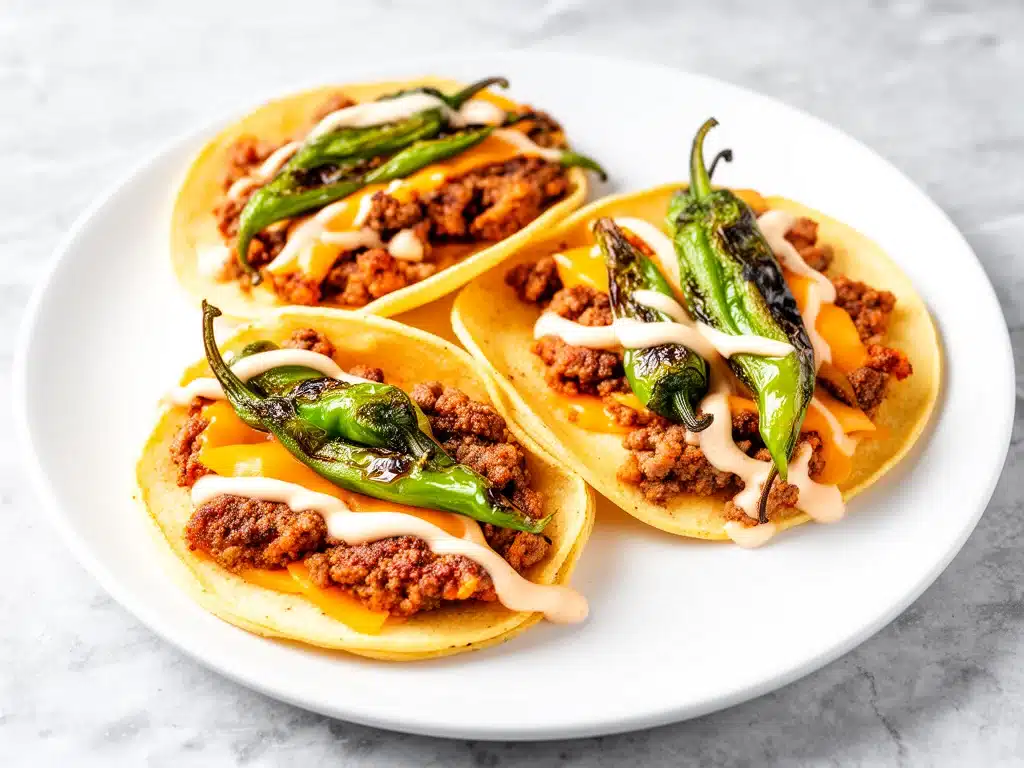 Hatch Chili Cheeseburger Smash Tacos - featured image