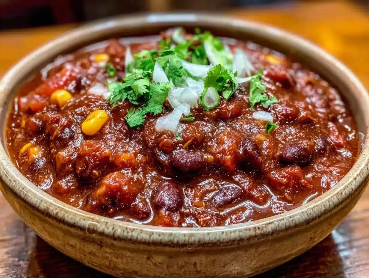 Healthy Vegetarian Chili: 3-Ingredient Dinner Party Favorite 4 healthy vegetarian chili preparation steps