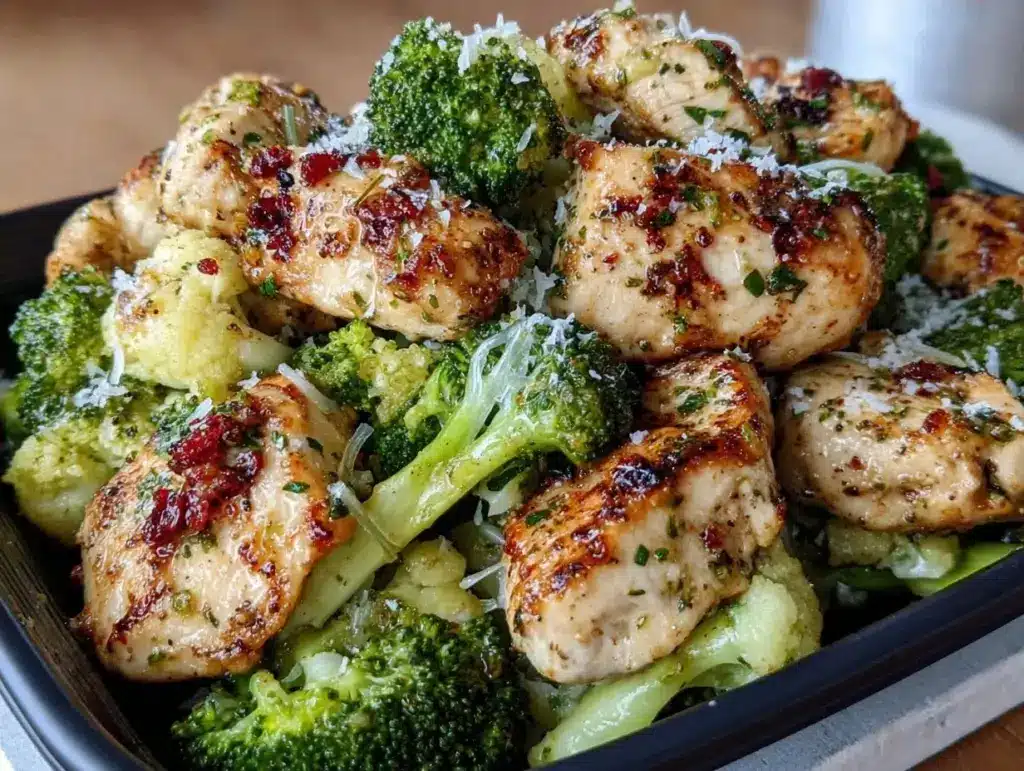 High Protein Chicken and Broccoli Meal Prep Bowl - featured image