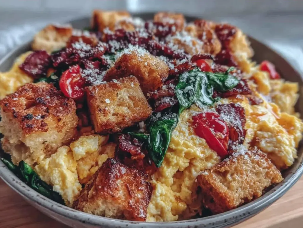 high protein egg white breakfast bowl - featured image