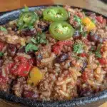 high protein ground beef skillet - featured image