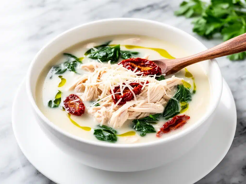 Instant Pot Creamy Tuscan Chicken Soup - featured image