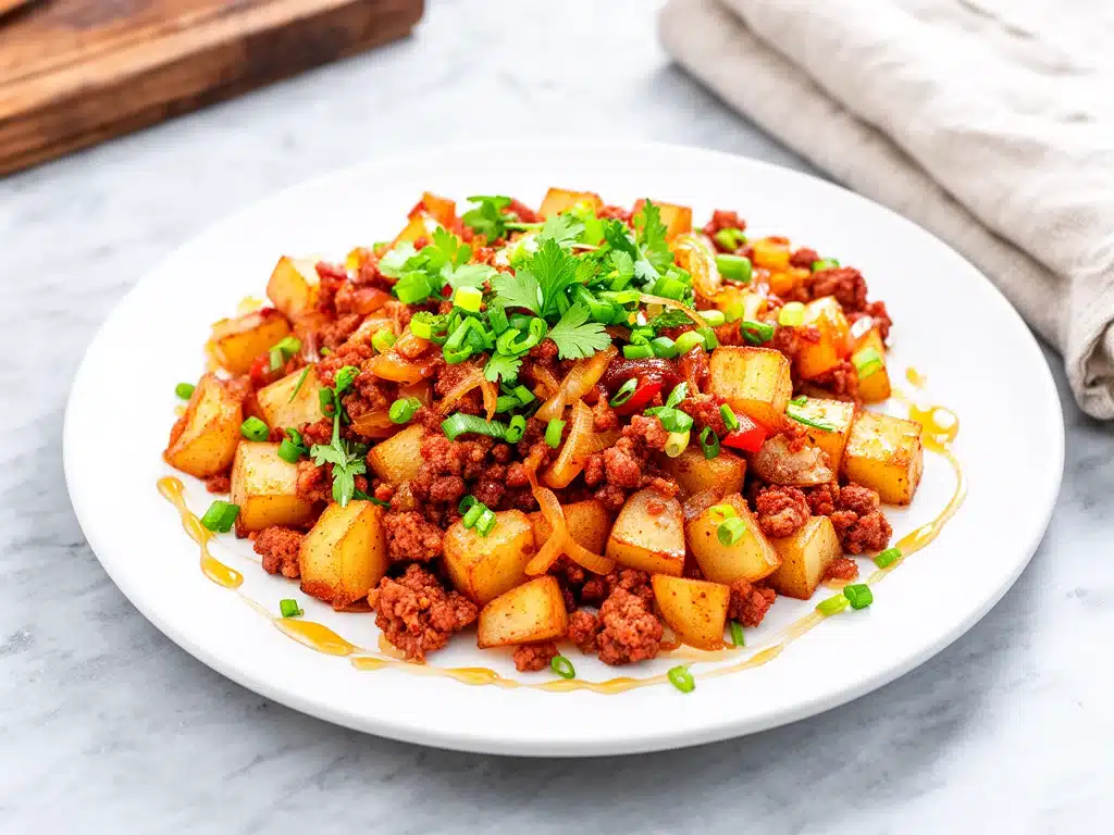 maple sausage breakfast hash - featured image