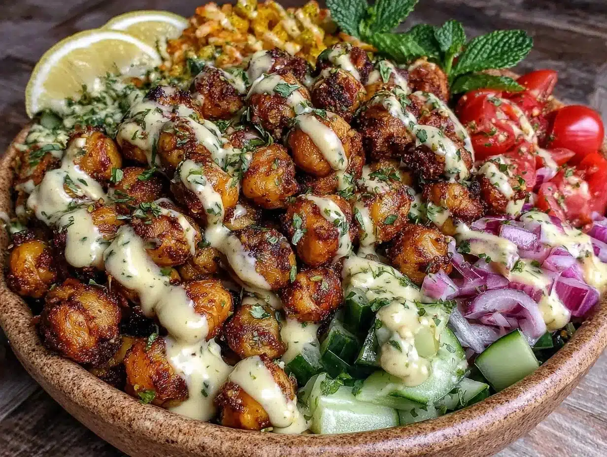 Mediterranean Chickpea Bowl: 5-Ingredient Tahini Lemon Dressing 4 Mediterranean Chickpea Bowl preparation steps