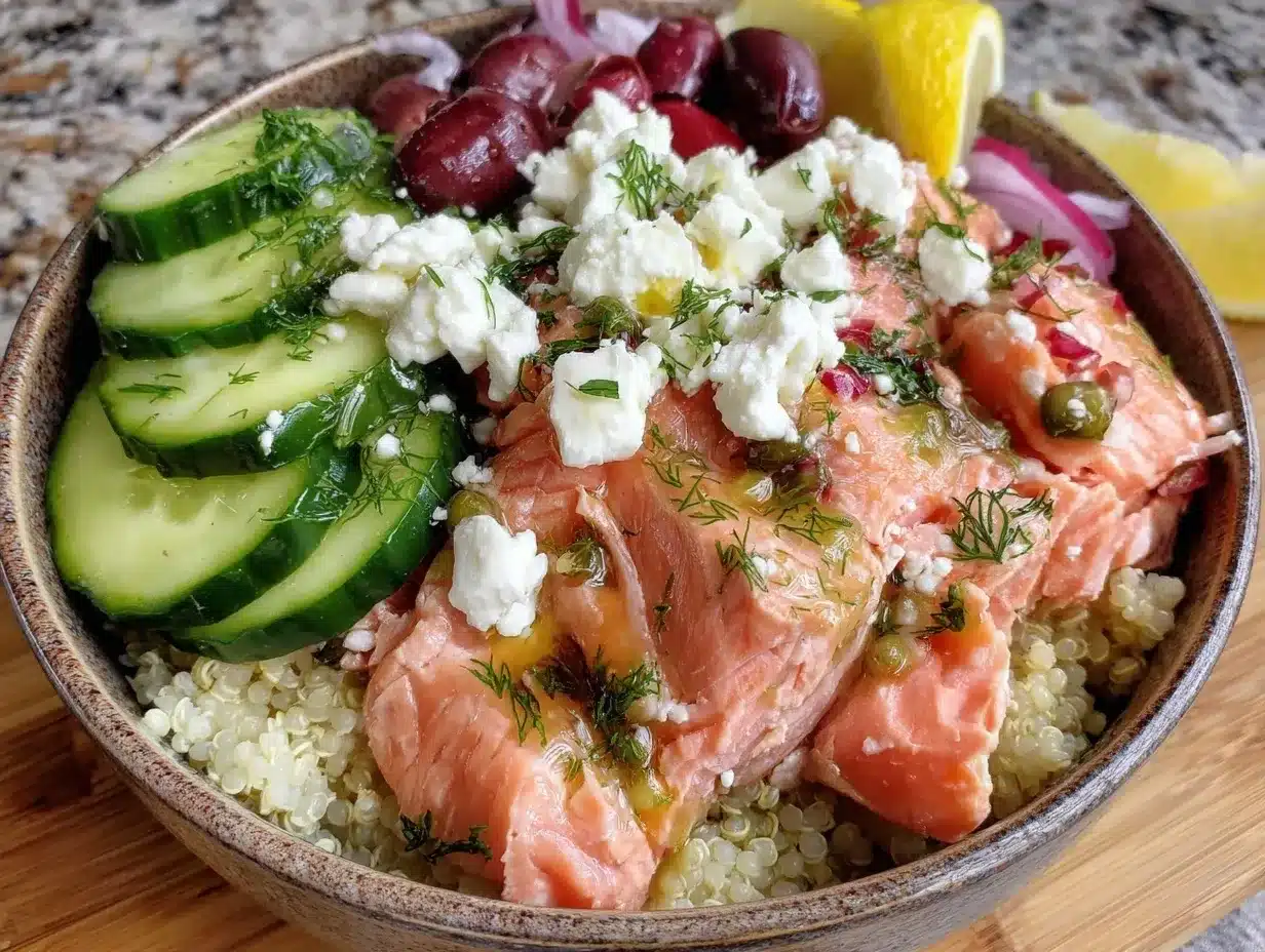 Mediterranean Salmon Bowl: Best 20-Min Party Dinner 4 Mediterranean Salmon Bowl preparation steps