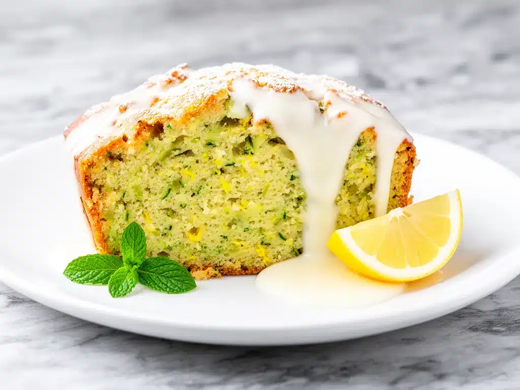 moist lemon zucchini bread - featured image