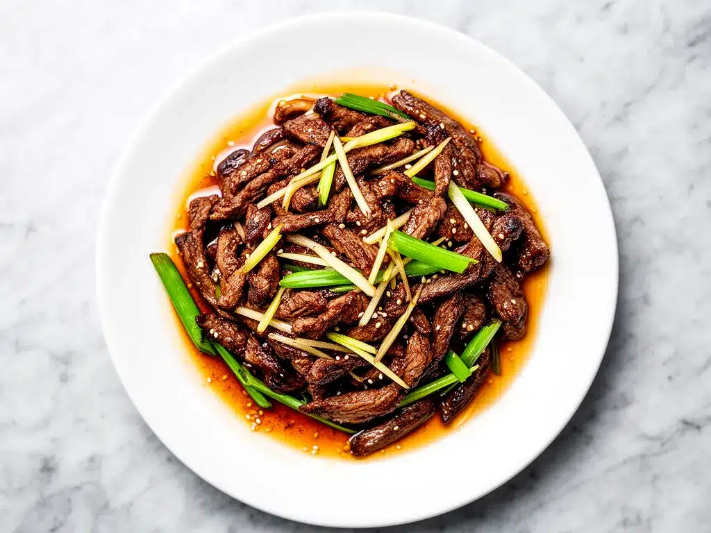 Mongolian Beef: Best Sticky Brown Sugar Recipe 4 Mongolian Beef preparation steps