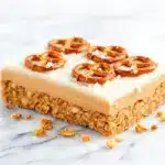 no-bake peanut butter pretzel bars - featured image