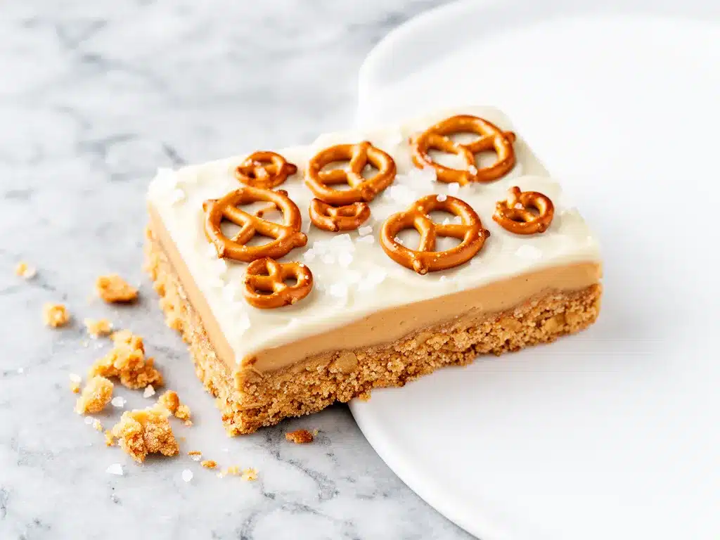 Back-to-School No-Bake Peanut Butter Pretzel Bars 4 no-bake peanut butter pretzel bars preparation steps