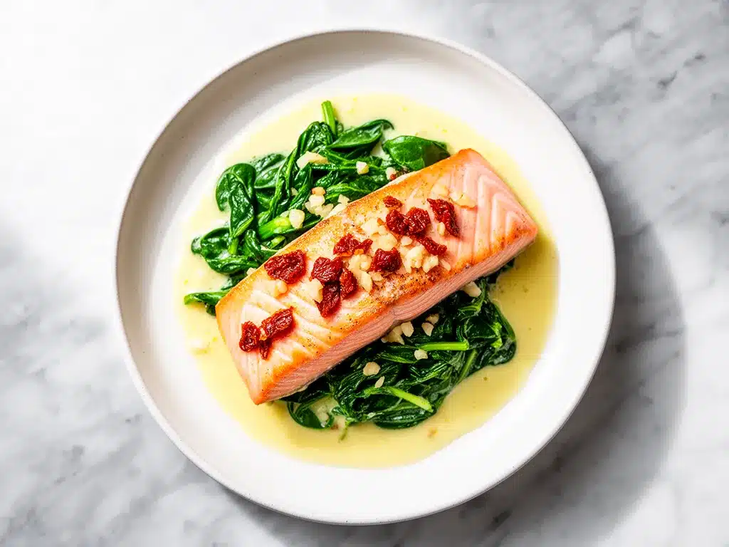 One-Pan Tuscan Butter Salmon: Easy Weeknight Dinner 4 One-Pan Tuscan Butter Salmon preparation steps