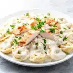 one-pot creamy chicken alfredo tortellini - featured image