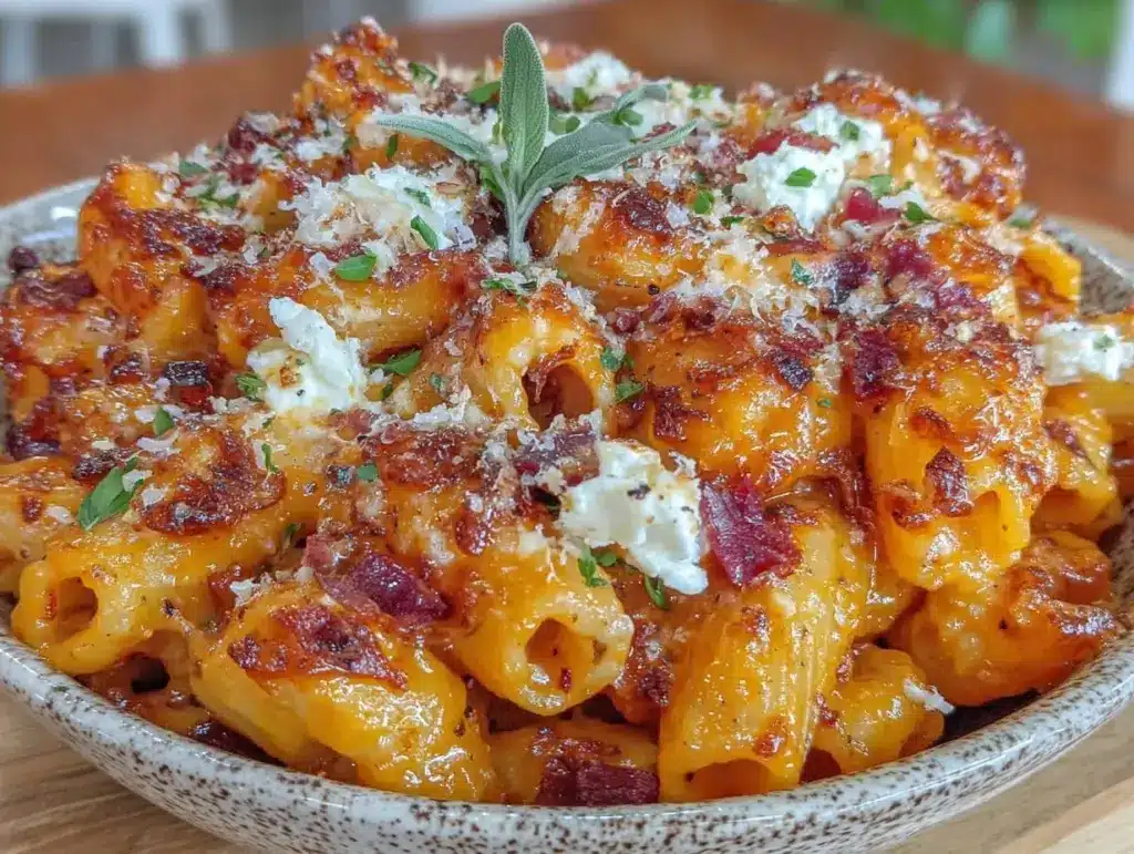 pumpkin pasta bake - featured image