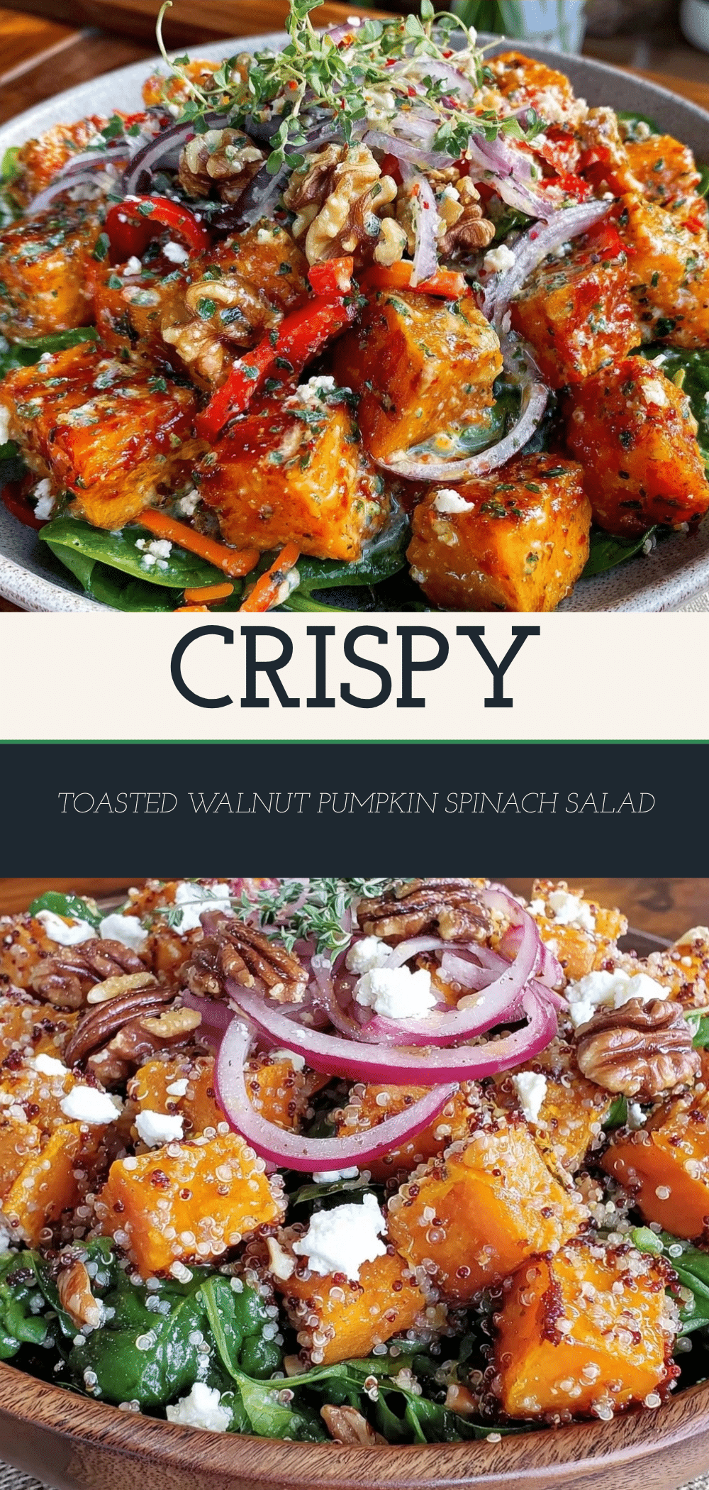 Pumpkin Salad: Best Dinner Party Spinach & Walnut Recipe 5 pumpkin salad with spinach and toasted walnuts recipe