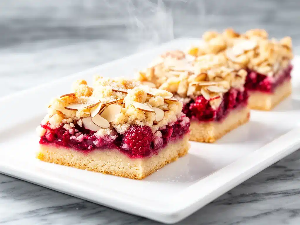 Raspberry Almond Crumble Bars - featured image