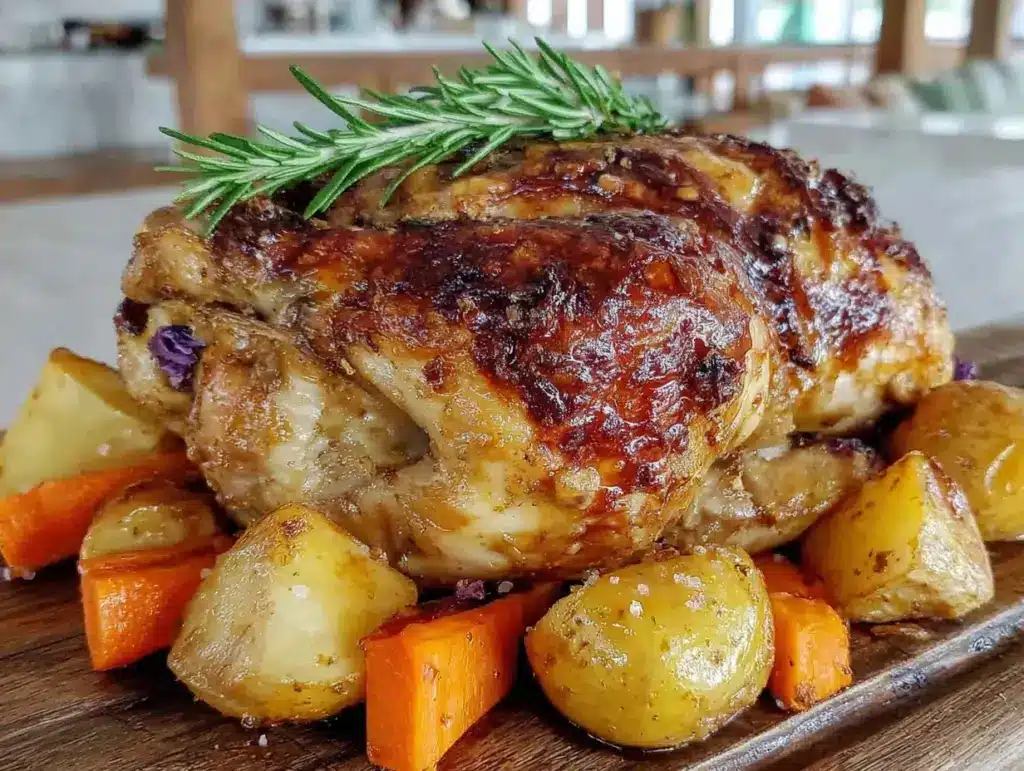 roasted chicken with rosemary - featured image