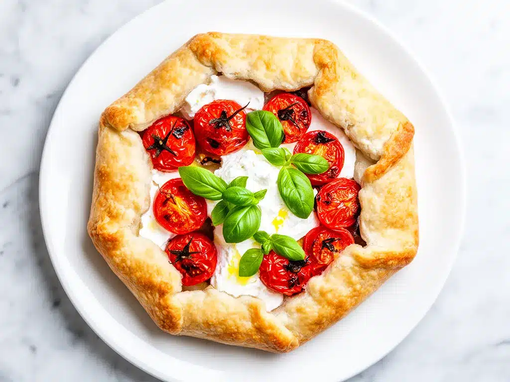Roasted Garlic Cherry Tomato Galette: Best Easy Weeknight Recipe 4 Roasted Garlic Cherry Tomato Galette preparation steps