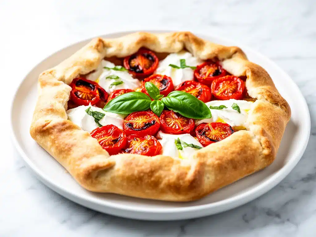 Roasted Garlic Cherry Tomato Galette - featured image