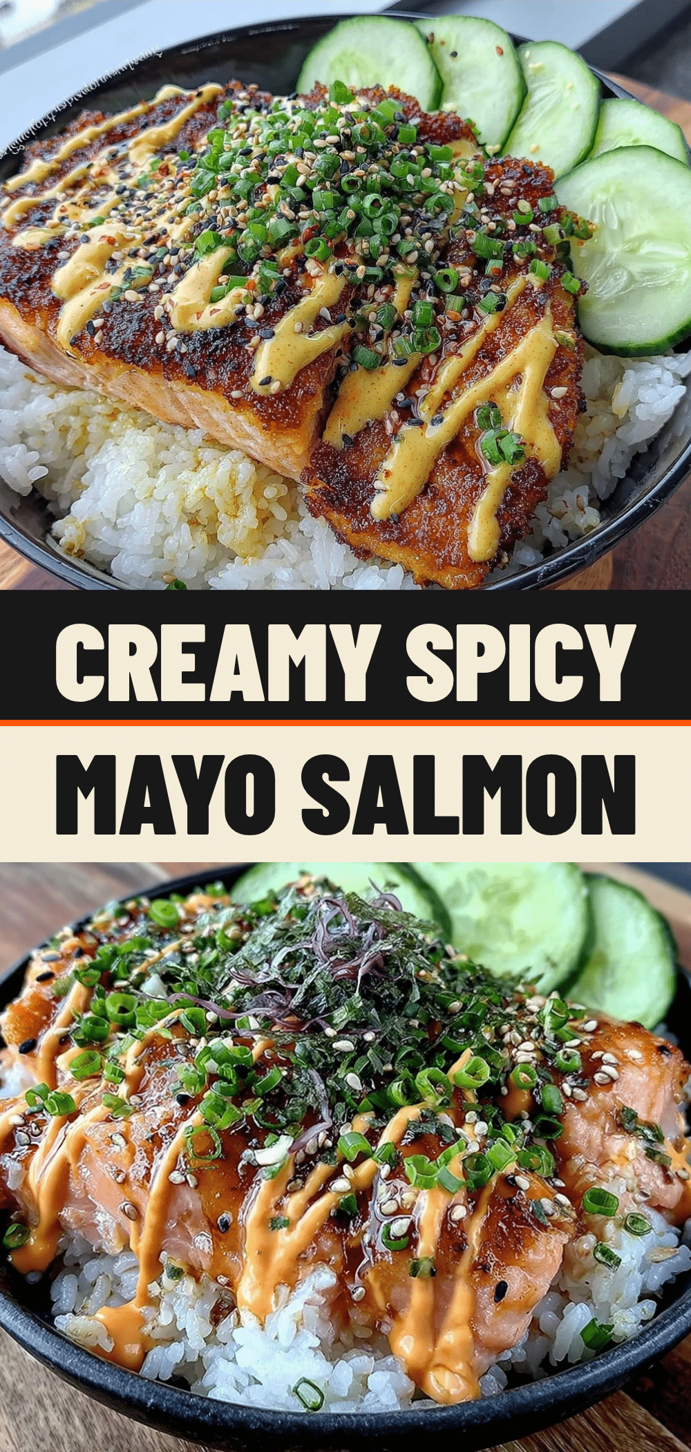 Salmon Rice Bowl: Spicy Mayo & Cucumber Recipe 5 salmon rice bowl recipe