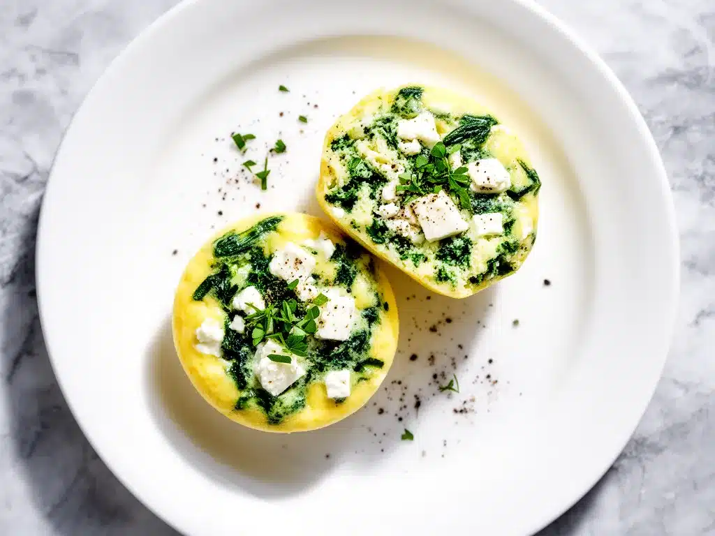 Savory Spinach and Feta Breakfast Egg Bites: Best Easy Recipe 4 Savory Spinach and Feta Breakfast Egg Bites preparation steps