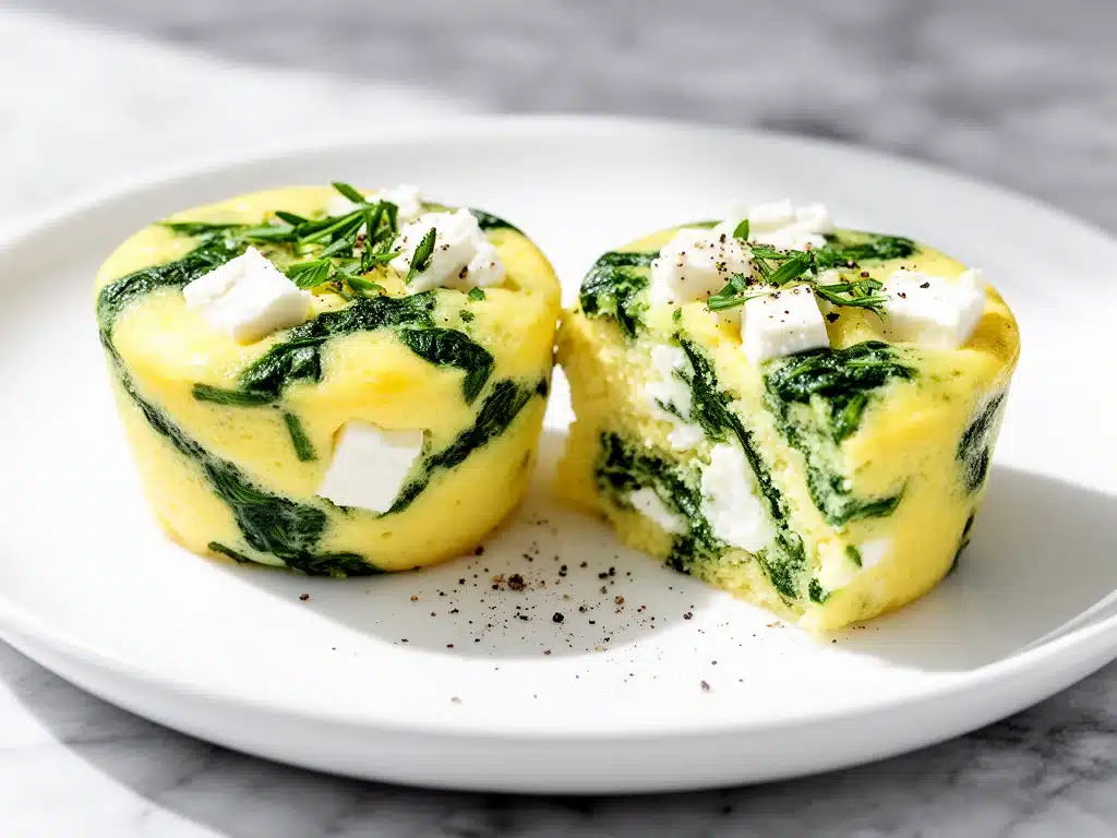 Savory Spinach and Feta Breakfast Egg Bites - featured image