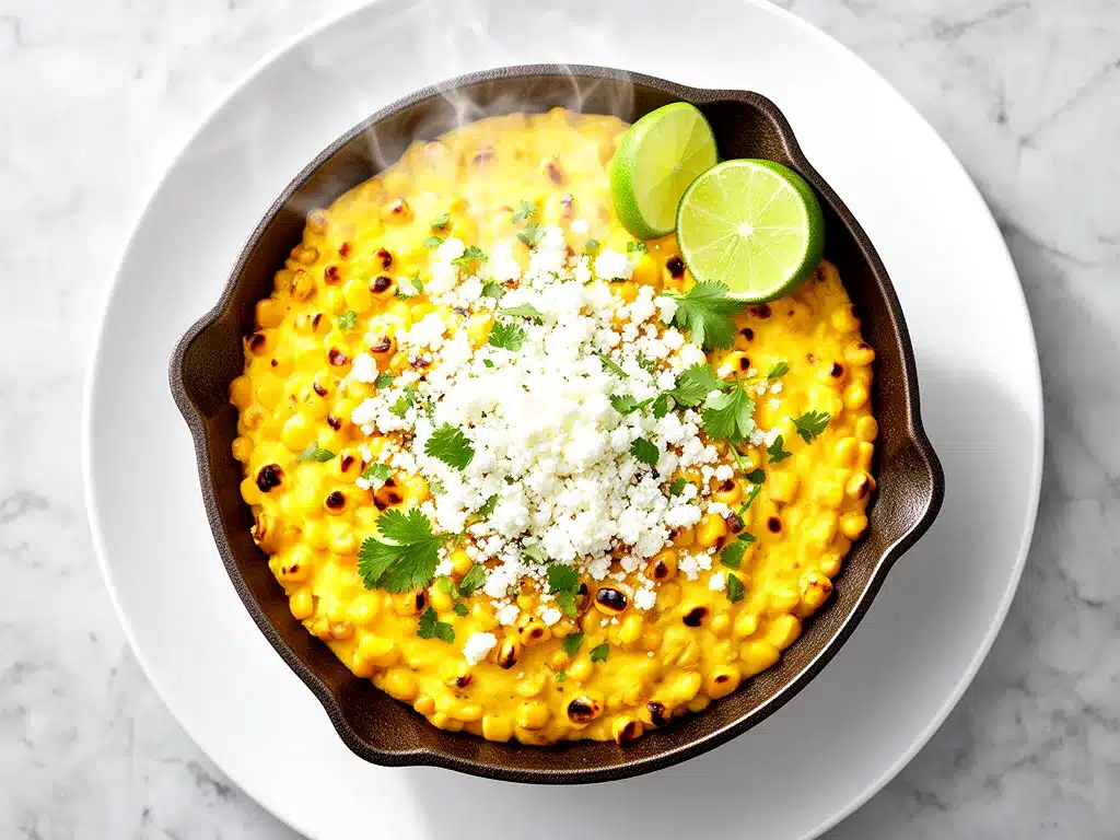 Skillet Mexican Street Corn Dip: 5-Ingredient Creamy Dip 4 Skillet Mexican Street Corn Dip preparation steps
