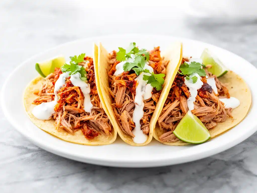 slow cooker carnitas tacos - featured image
