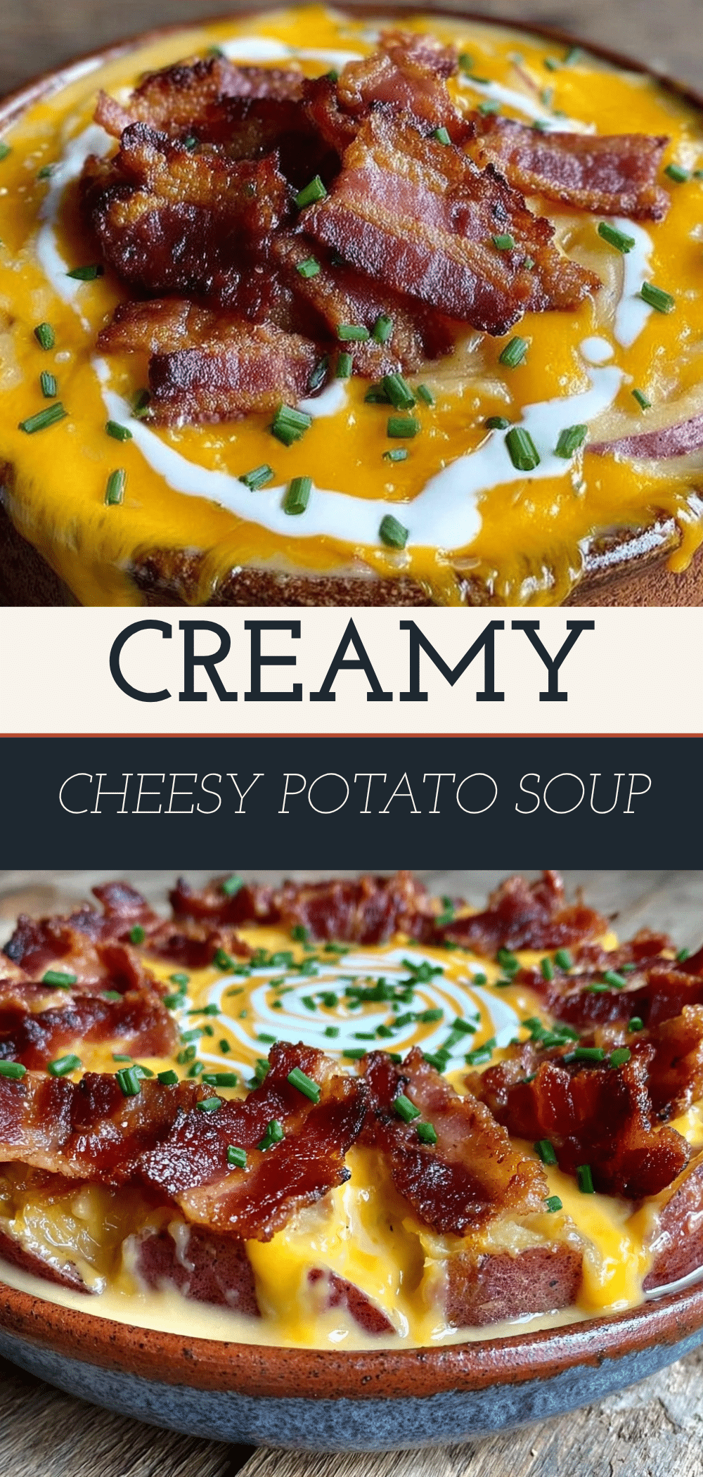 Slow Cooker Cheesy Potato Soup with Crispy Bacon 5 slow cooker cheesy potato soup recipe