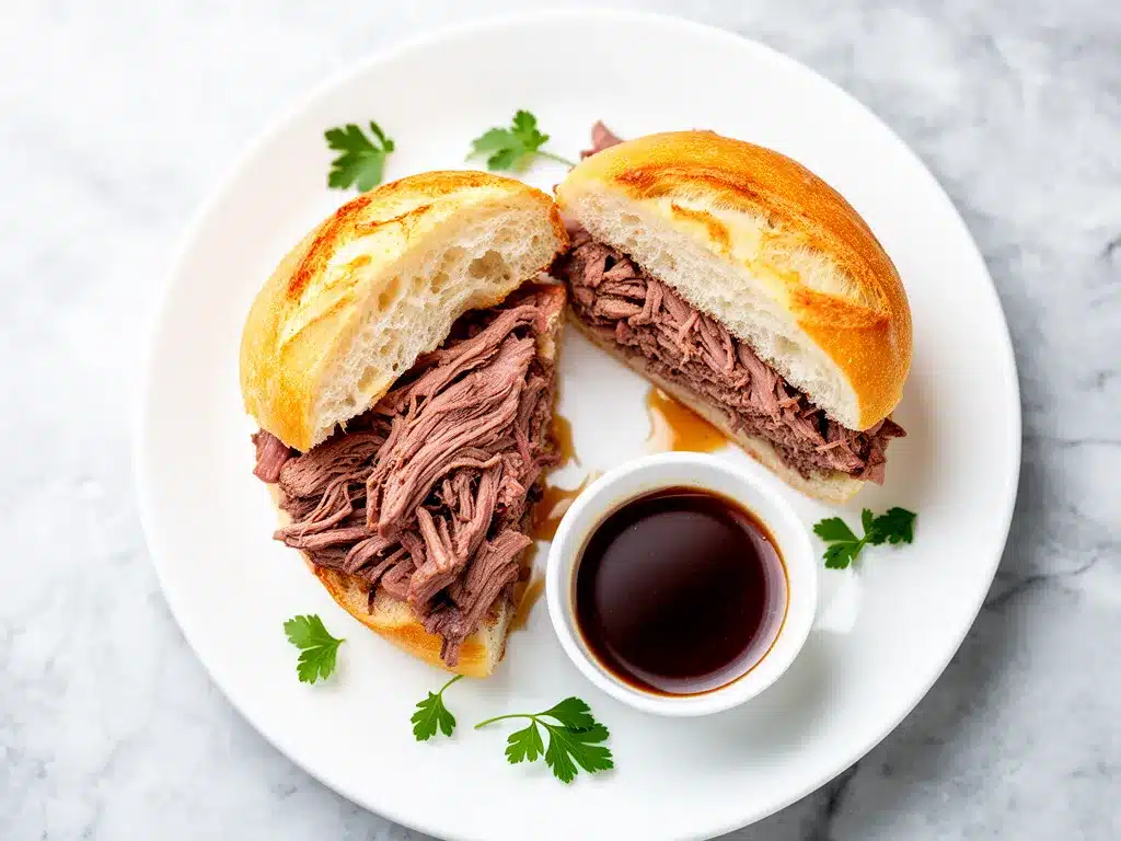 Slow Cooker French Dip Sandwiches: 15-Min Prep 4 slow cooker French dip sandwich preparation steps