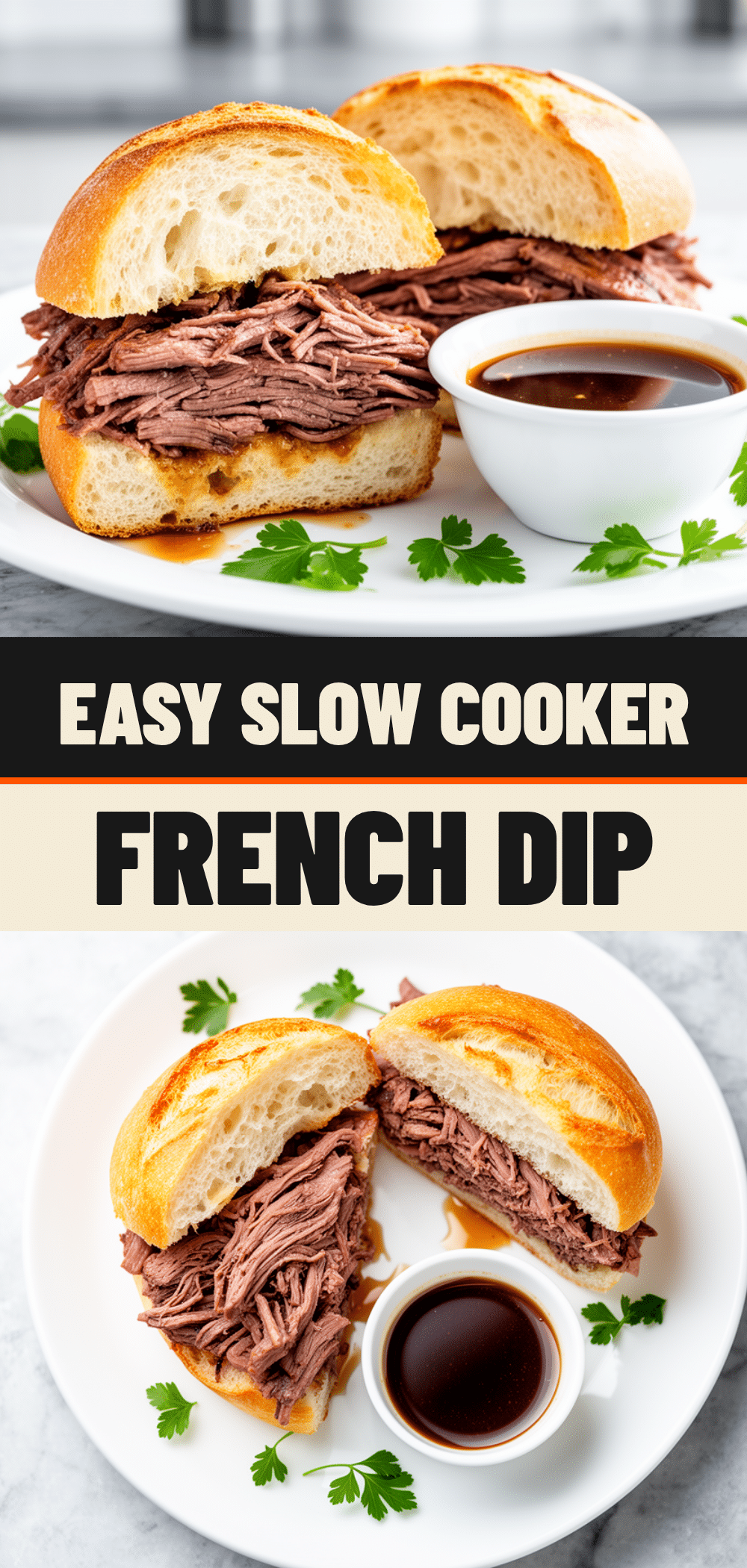 Slow Cooker French Dip Sandwiches: 15-Min Prep 5 slow cooker French dip sandwich recipe