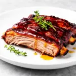 Slow Cooker Honey Bourbon Barbecue Ribs - featured image