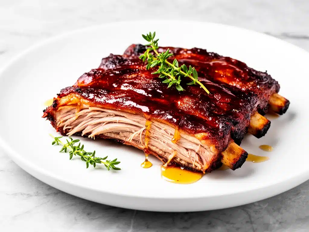 Slow Cooker Honey Bourbon Barbecue Ribs - featured image