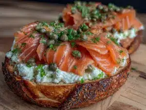 smoked salmon bagel - featured image