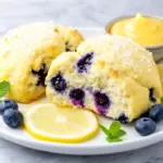 soft blueberry lemon breakfast scones - featured image