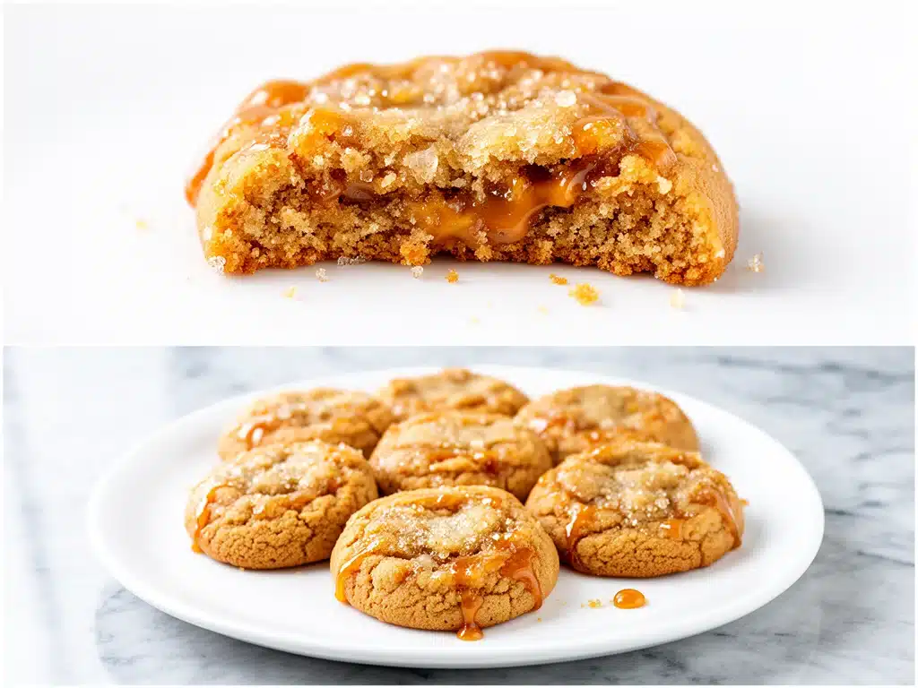 soft brown butter toffee cookies - featured image