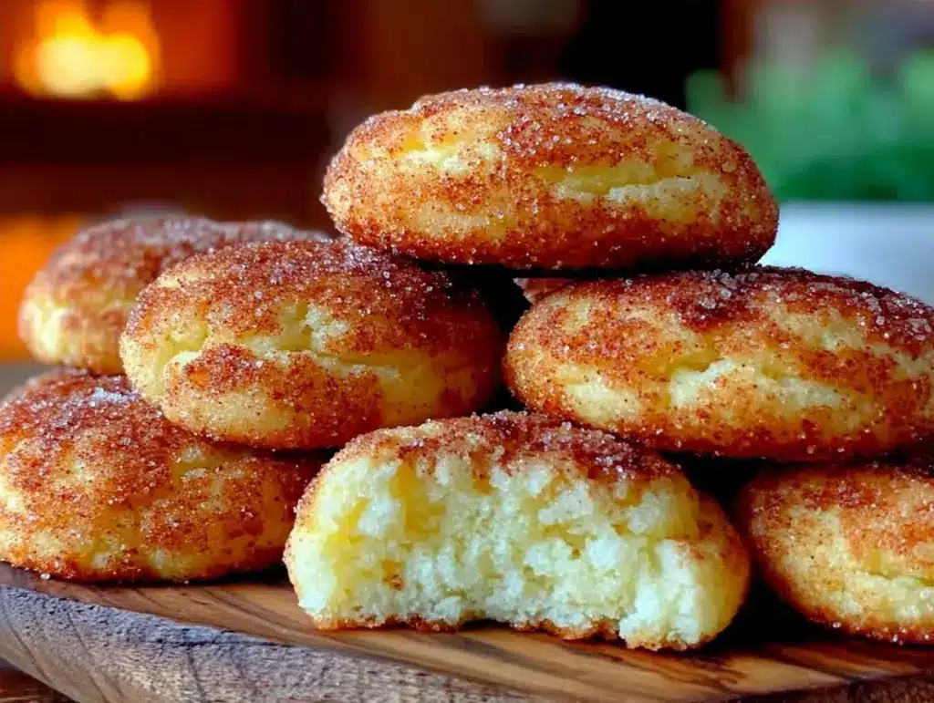 soft chewy snickerdoodle cookies - featured image