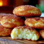soft chewy snickerdoodle cookies - featured image
