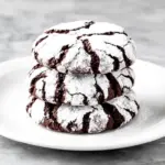 soft chocolate crinkle cookies - featured image