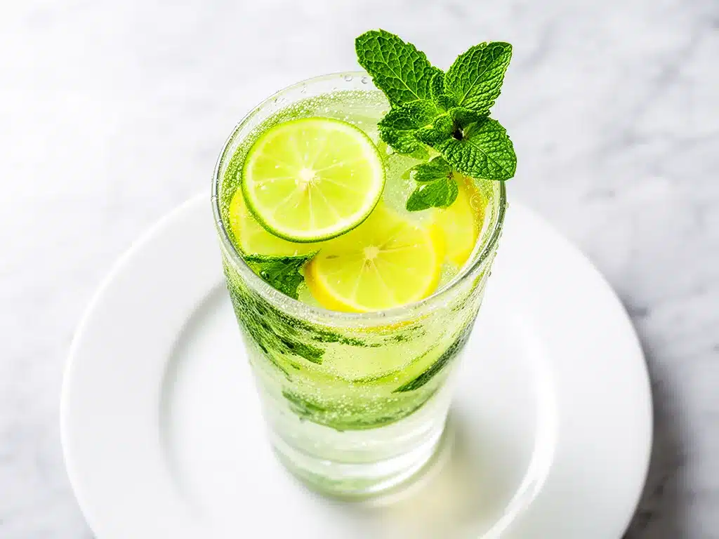 Sparkling Cucumber Mint Limeade: 3-Ingredient Refreshing Drink 4 Sparkling Cucumber Mint Limeade preparation steps