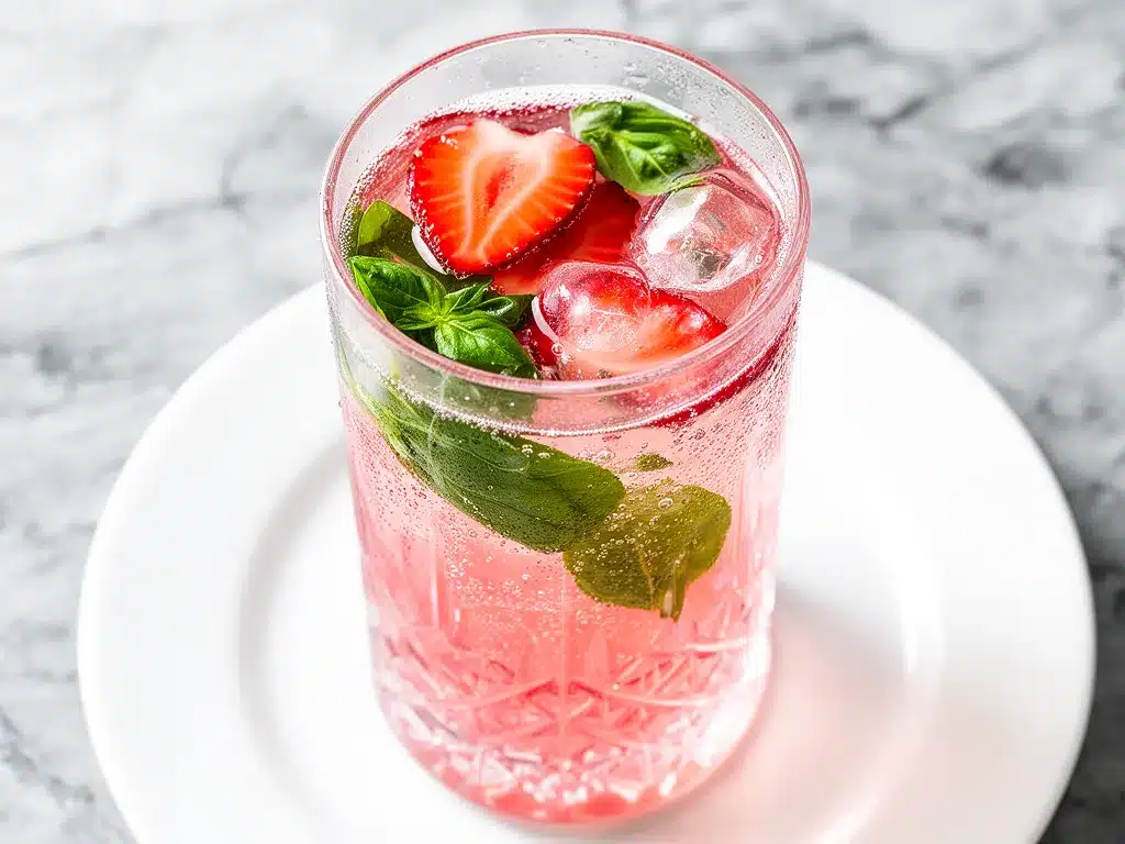 Sparkling Strawberry Basil Lemonade: 5-Minute Summer Drink 4 Sparkling Strawberry Basil Lemonade preparation steps