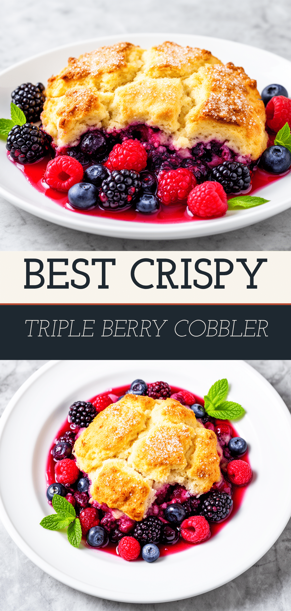 Triple Berry Cobbler with Buttery Biscuit Crust 5 triple berry cobbler with buttery biscuit crust recipe