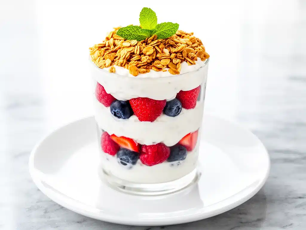 yogurt berry parfait cups - featured image