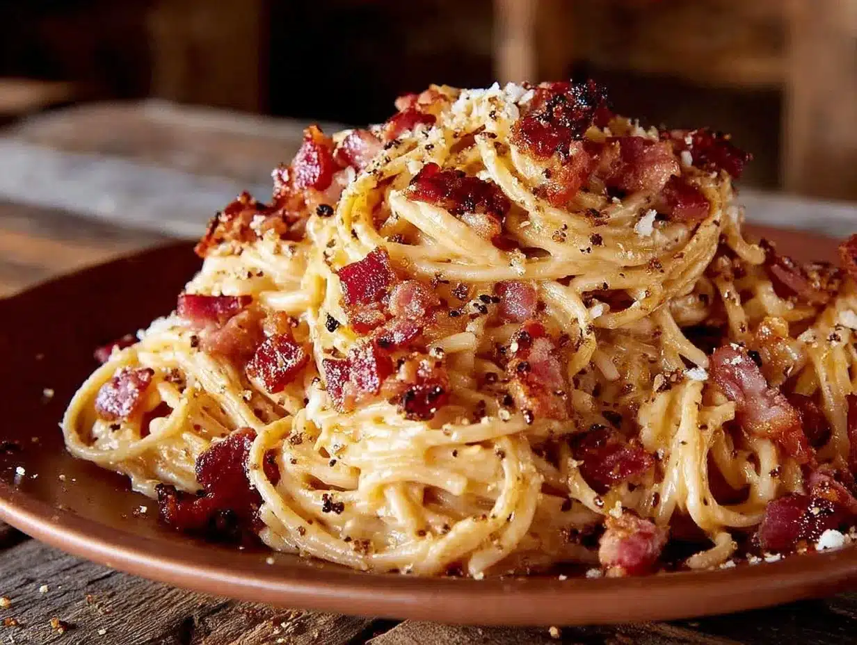 Authentic Italian Carbonara: Crispy Pancetta Recipe 4 authentic italian carbonara preparation steps