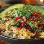 blackened salmon rice bowls - featured image