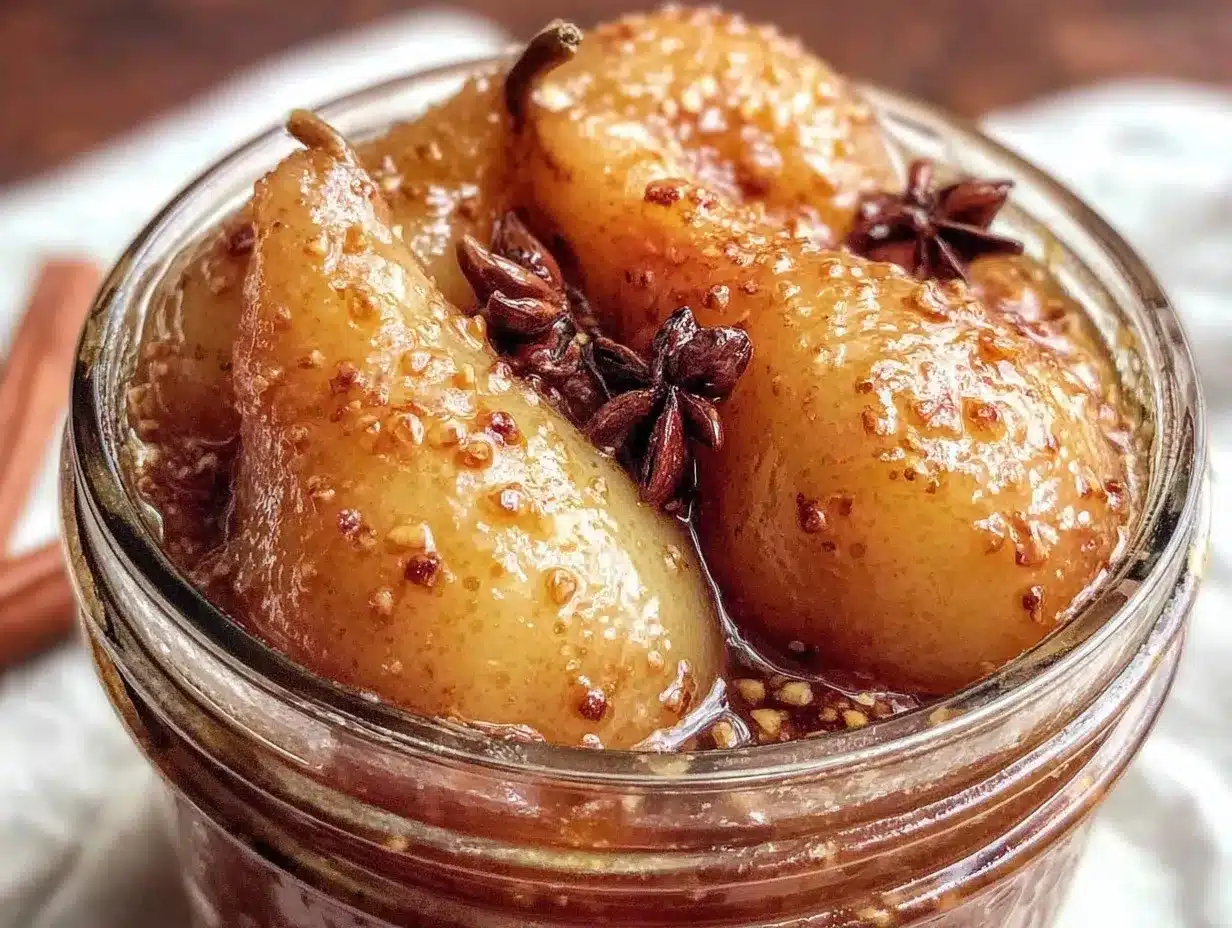 Canned Spiced Honey Pears: Best Easy Holiday Dessert 4 canned spiced honey pears preparation steps
