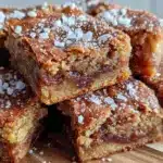 chewy brown sugar snickerdoodle cookie bars - featured image