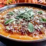 creamy butternut squash soup with sage - featured image