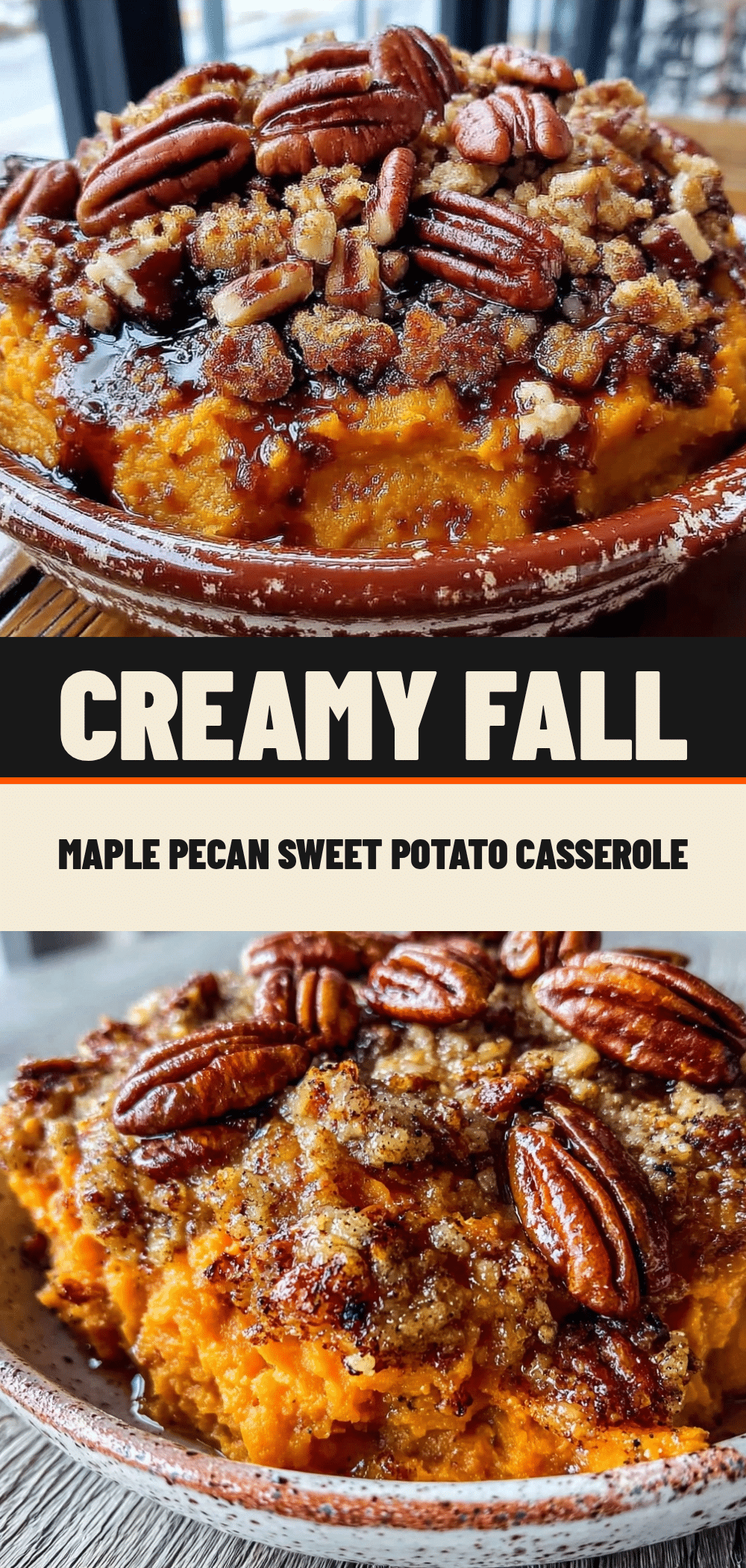 Creamy Fall Maple Pecan Sweet Potato Casserole: Easy Self-Care Dinner 5 Creamy Fall Maple Pecan Sweet Potato Casserole recipe
